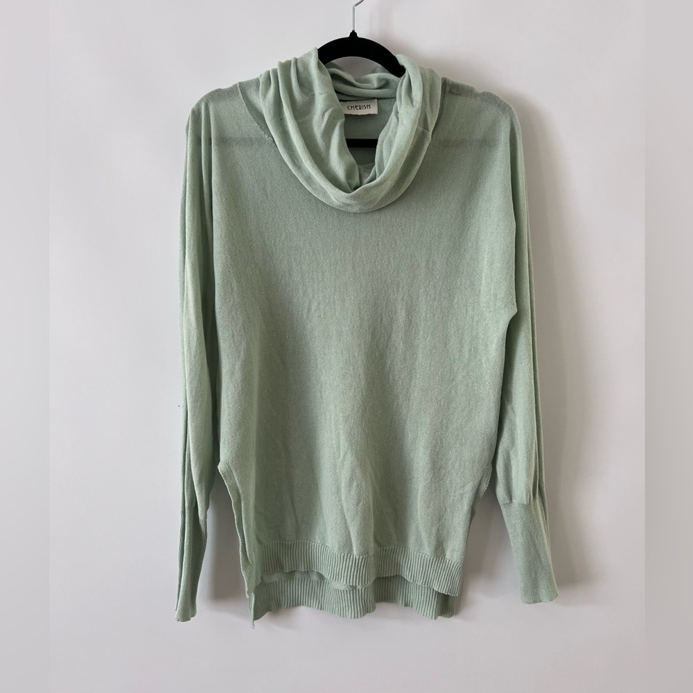 Cherish long sleeve cowl sweater shirt